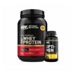 100 % Whey Gold Standard Myseprotein 700 g + Opti-Men, 90 tabletter