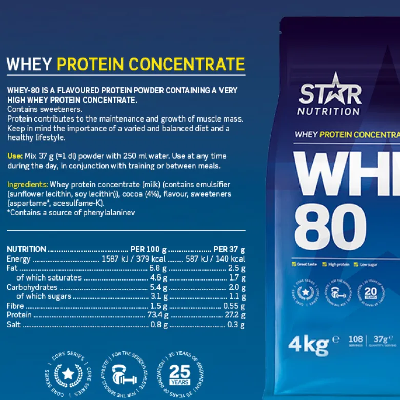 Whey-80, 4kg, Double Rich Chocolate