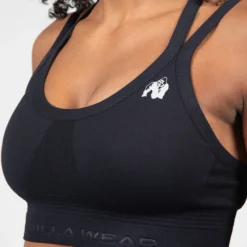 Whitney Seamless Sports Bra, Black
