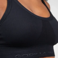 Whitney Seamless Sports Bra, Black