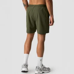 Workout 2-in-1 Shorts, Dark Khaki Green
