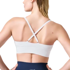 Wrap Sports Bra, White