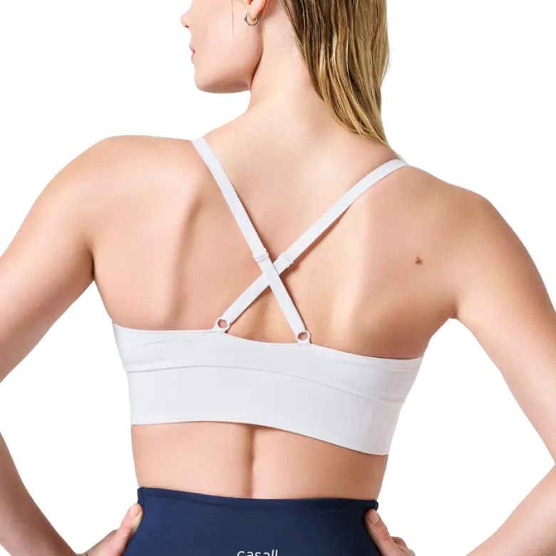 Wrap Sports Bra, White