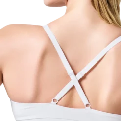 Wrap Sports Bra, White