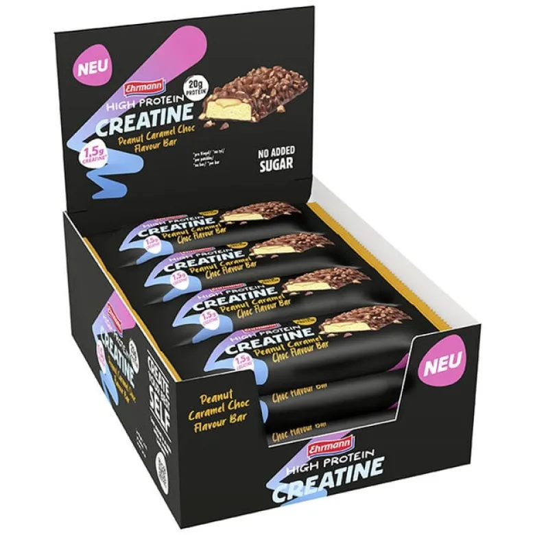 12 x Ehrmann High Protein Creatine Bar 60 g Peanut Caramel Choc