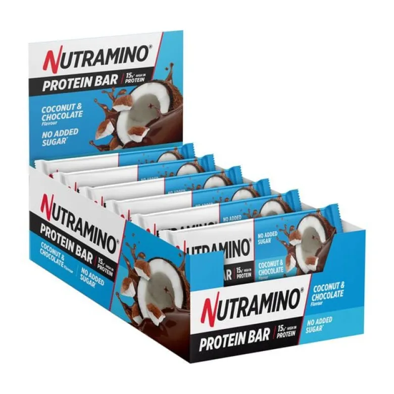 20 x Nutramino Protein Bar 50 g Coconut & Chocolate