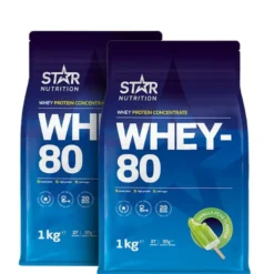 2 x Whey-80 Myseprotein 1 kg