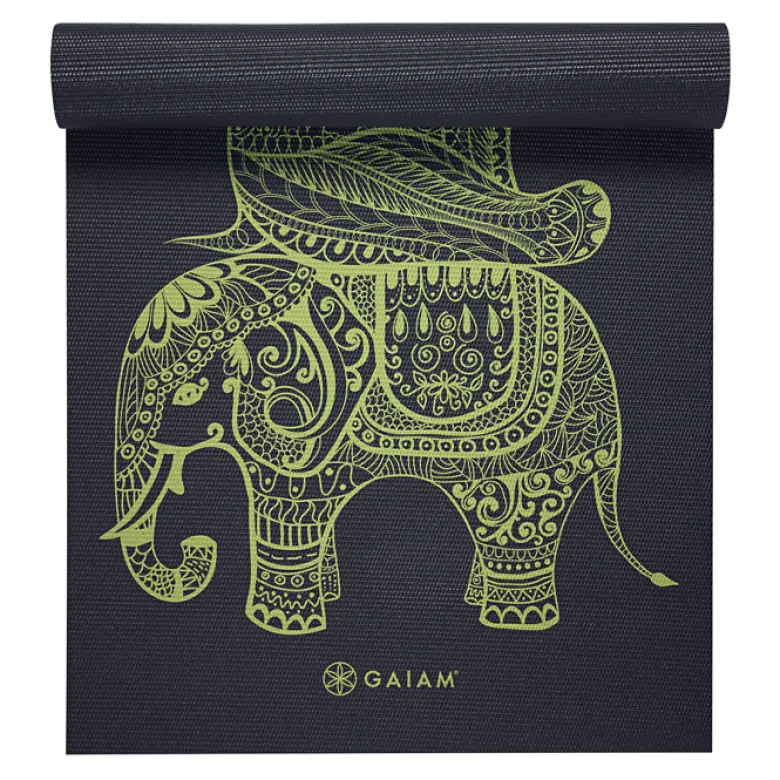 Yogamatte 6 mm Svart Gul