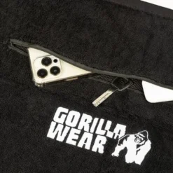Zip Pocket Gymhåndkle Svart
